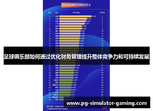 足球俱乐部如何通过优化财务管理提升整体竞争力和可持续发展 足球俱乐部如何通过优化财务管理提升整体竞争力和可持续发展